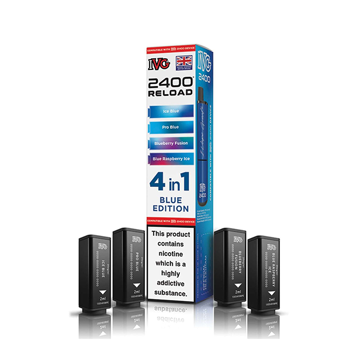 Blue Edition IVG 2400 Reload Refill Pods (x4)