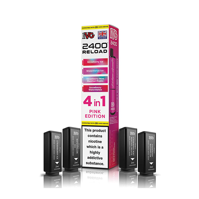 Pink Edition IVG 2400 Reload Refill Pods (x4)