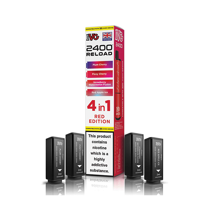 Red Edition IVG 2400 Reload Refill Pods (x4)
