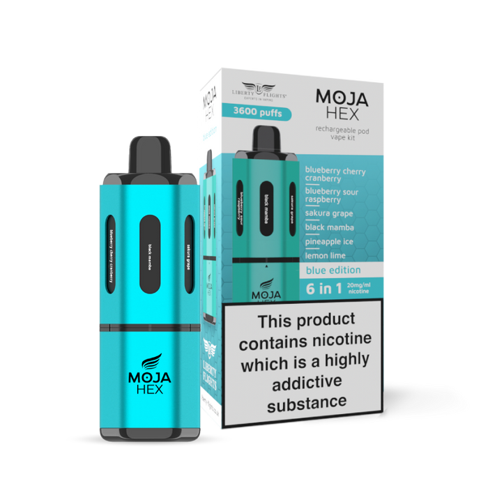 MOJA Hex Pod Kit - 6-in-1 - 3600 Puffs Liberty Flights MOJA Hex Pod Kit - 6-in-1 - 3600 Puffs Liberty Flights