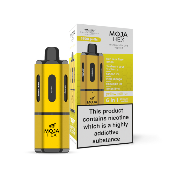 MOJA Hex Pod Kit - 6-in-1 - 3600 Puffs Liberty Flights MOJA Hex Pod Kit - 6-in-1 - 3600 Puffs Liberty Flights