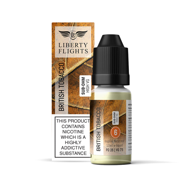 British Tobacco VG E Liquid Liberty Flights British Tobacco VG E Liquid Liberty Flights