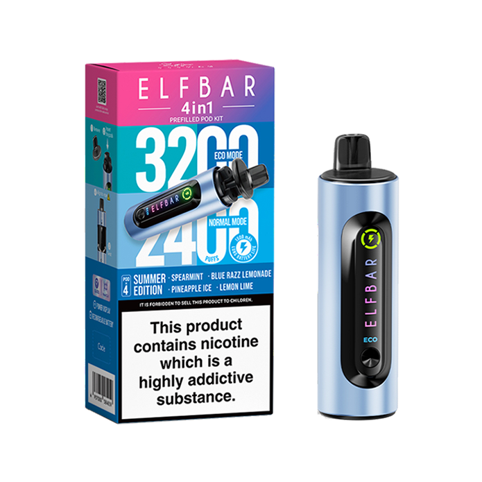 Elf Bar 4-in-1 Pod Kit (3200 Puffs) - Now 4.99 Liberty Flights Elf Bar 4-in-1 Pod Kit (3200 Puffs) - Now 4.99 Liberty Flights